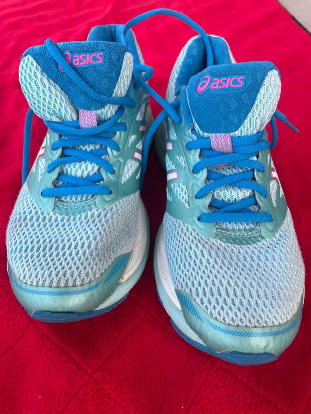 Asics Blue and Aqua Women's Running Shoes size 7.5